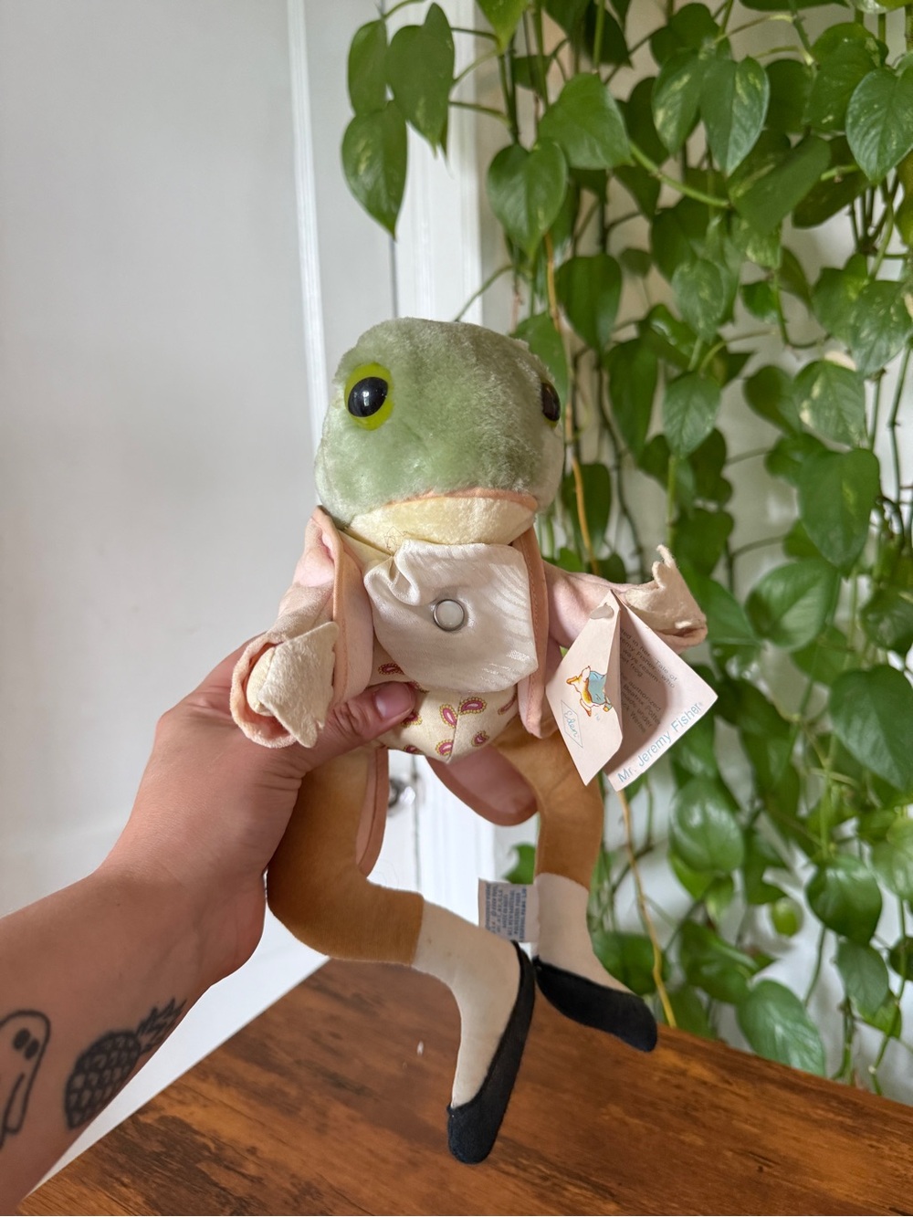 vintage Eden Toys "Mr. Jeremy Fisher" frog from Beatrix Potter's tales